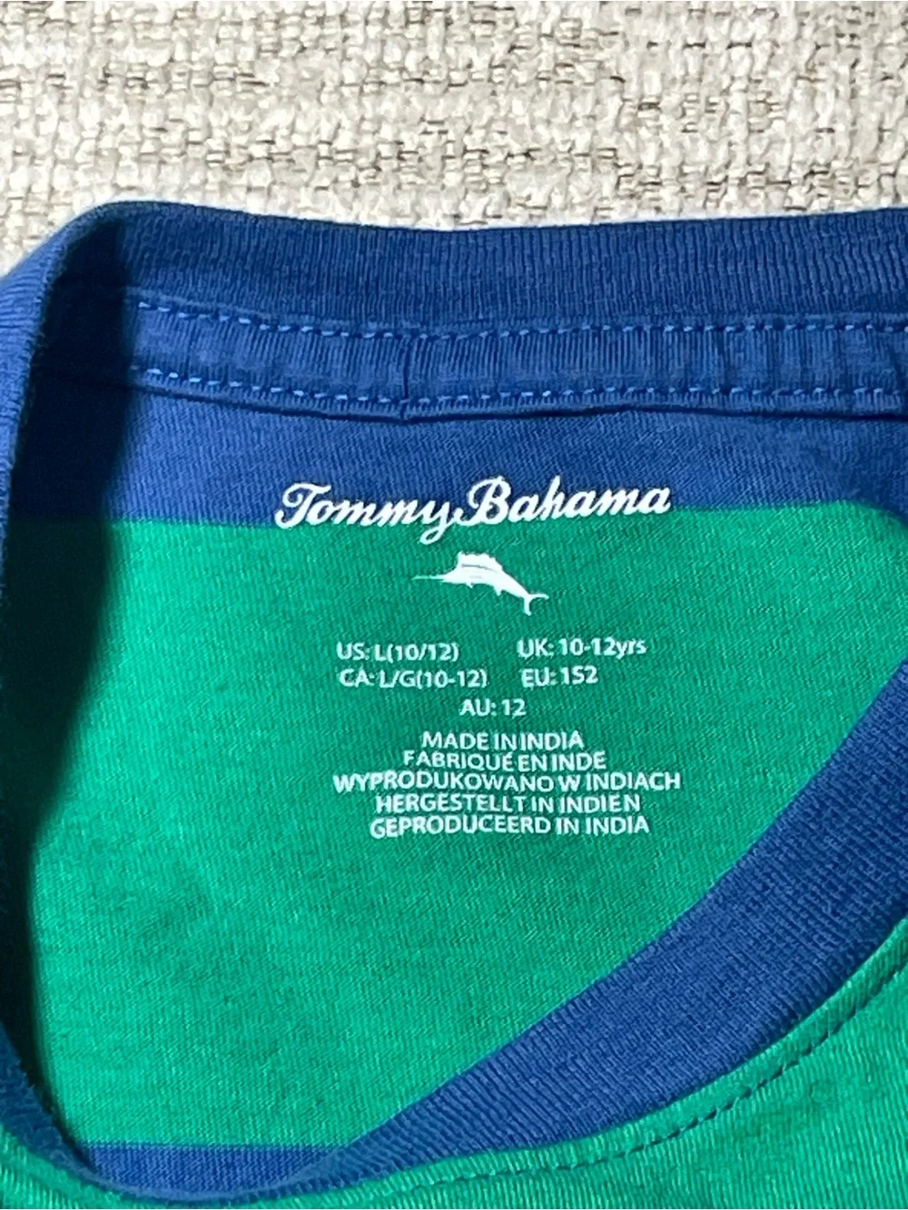 Tommy Bahama Boys Short Sleeve Polo & Striped Tee Set Size 10/12